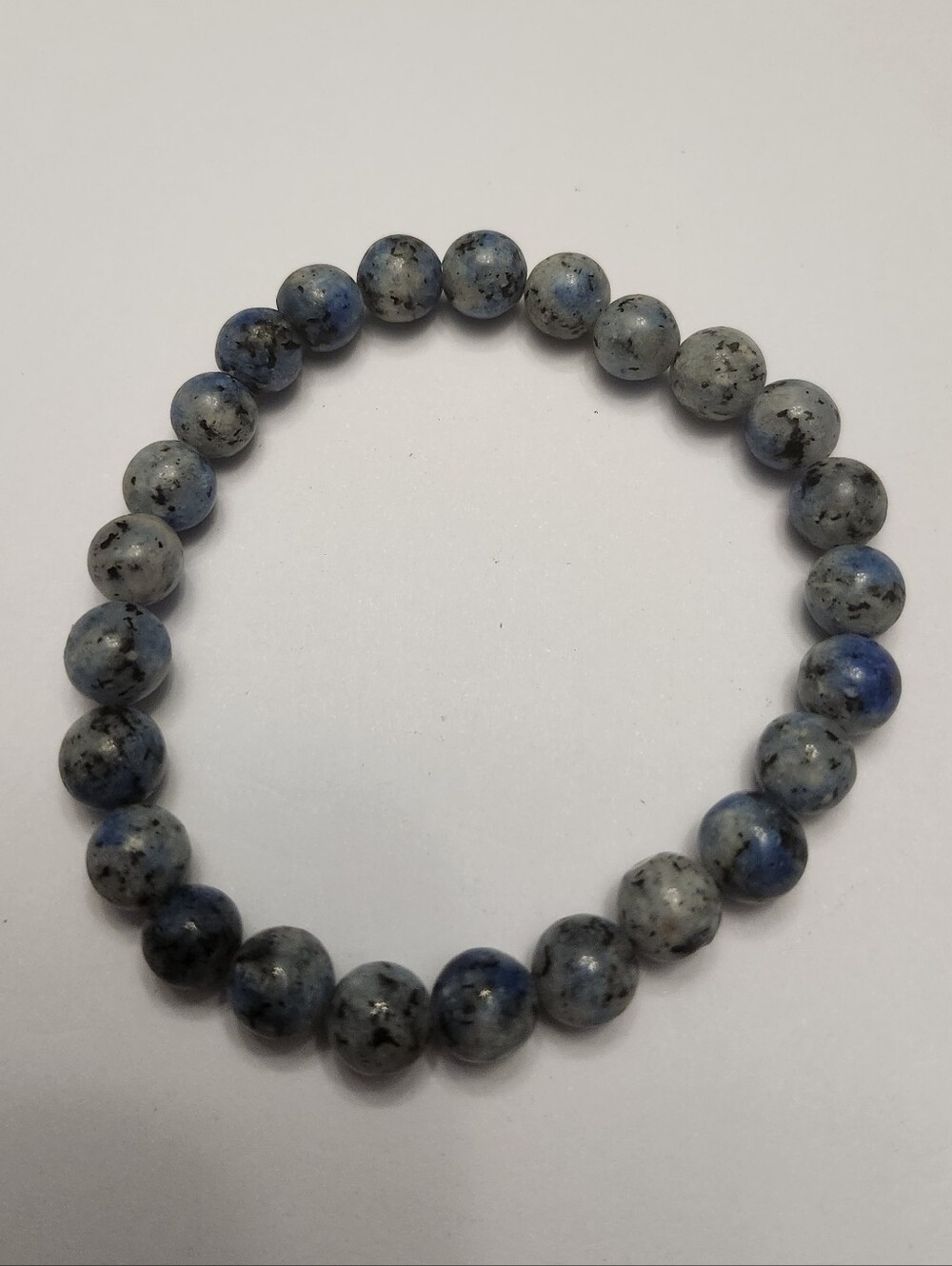 K2 Jasper Blue Speckled Stone Beaded Bracelet